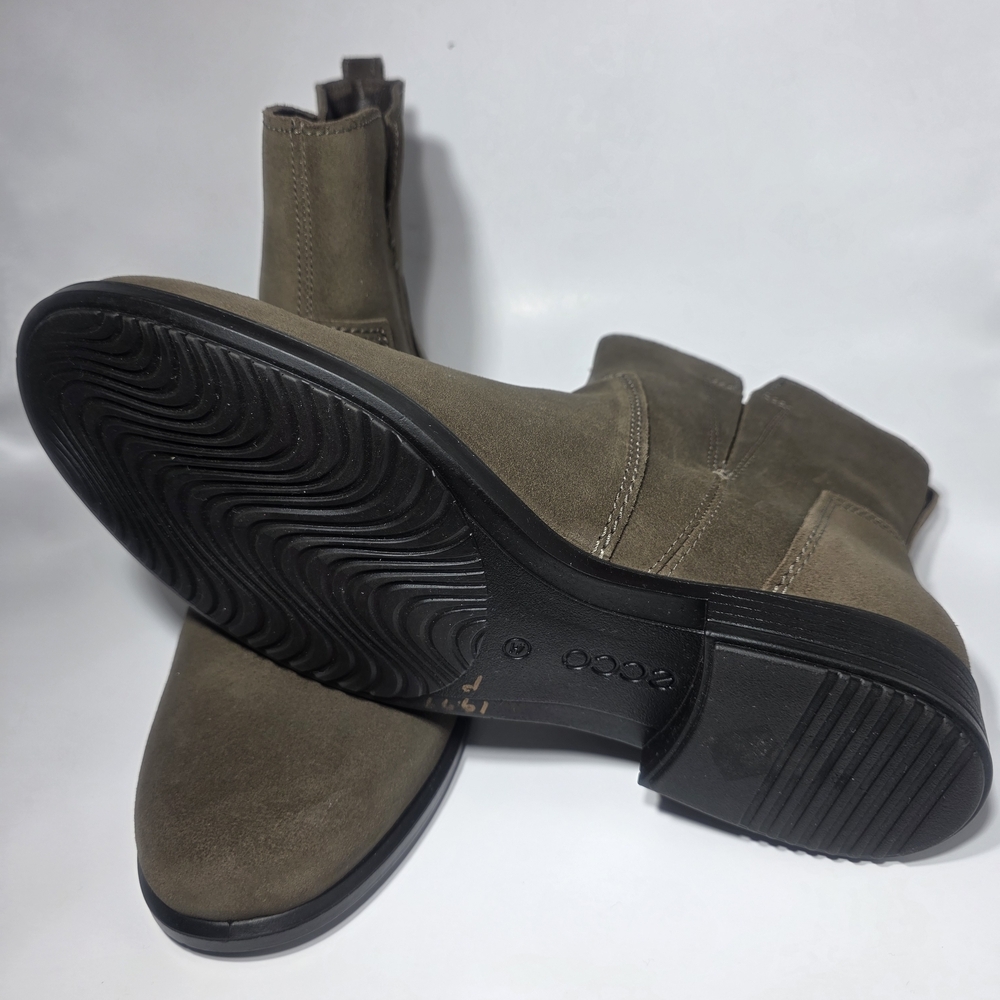 ECCO Women’s Brown Leather Ankle Boots Size 41 (US 10) Side Zip Comfort Booties - Picture 4 of 7